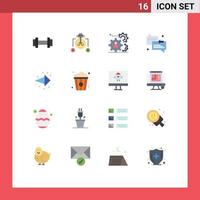 16 Creative Icons Modern Signs and Symbols of arrow support human messages teamwork Editable Pack of Creative Vector Design Elements