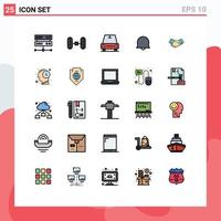 25 Creative Icons Modern Signs and Symbols of human business van handshake agreement Editable Vector Design Elements