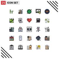 25 Creative Icons Modern Signs and Symbols of remove minus time delete image Editable Vector Design Elements