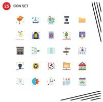 Stock Vector Icon Pack of 25 Line Signs and Symbols for open speaker globe sound audio Editable Vector Design Elements