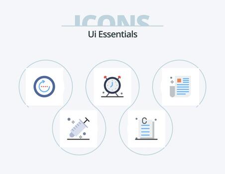 Ui Essentials Flat Icon Pack 5 Icon Design. schedule. alarm. ui. ui. reload vector