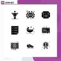 9 Creative Icons Modern Signs and Symbols of report document sign data ticket Editable Vector Design Elements