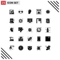25 Creative Icons Modern Signs and Symbols of holiday transport user garage thinking Editable Vector Design Elements