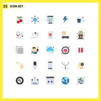 25 Creative Icons Modern Signs and Symbols of love bottle application electric power Editable Vector Design Elements