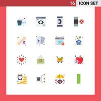 Universal Icon Symbols Group of 16 Modern Flat Colors of awareness delete programing cell conversation Editable Pack of Creative Vector Design Elements