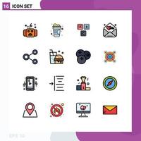 16 Creative Icons Modern Signs and Symbols of connect greetings abc fathers knowledge Editable Creative Vector Design Elements