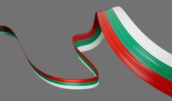 fondo ondulado de la bandera del país de bulgaria para la ilustración 3d del día de la independencia foto