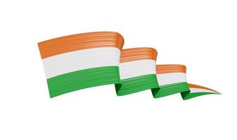 3d Illustration Ireland and India Flag colors abstract art photo