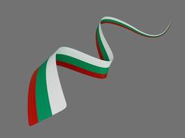 Bulgaria independence day celebration. Waving flag 3d illustration photo