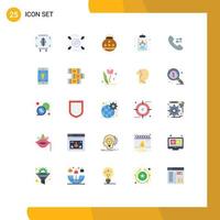 Set of 25 Modern UI Icons Symbols Signs for answer diagram all chart pongal Editable Vector Design Elements