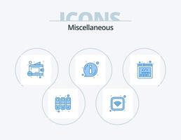 Miscellaneous Blue Icon Pack 5 Icon Design. development. less money. information. about vector