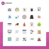 Universal Icon Symbols Group of 25 Modern Flat Colors of frame invite idea female card Editable Vector Design Elements