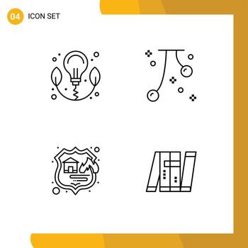 4 4 usuario interfaz línea paquete de moderno señales y símbolos de energía hospedaje cerezas otoño almacenamiento editable vector diseño elementos