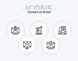 Email Line Icon Pack 5 Icon Design. envelope. remove. message. mail. send vector