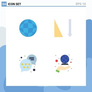 4 4 usuario interfaz plano icono paquete de moderno señales y símbolos de logro clasificación guirnalda clasificación global editable vector diseño elementos