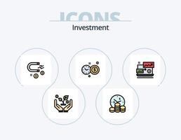 Investment Line Filled Icon Pack 5 Icon Design. . decision. speedometer vector