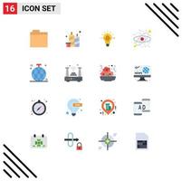 16 Universal Flat Color Signs Symbols of club ball success study education Editable Pack of Creative Vector Design Elements