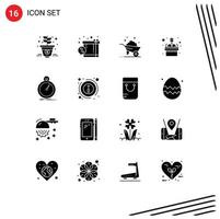 16 Creative Icons Modern Signs and Symbols of optimization done barrow training conference Editable Vector Design Elements