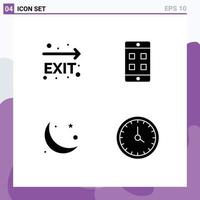 Solid Glyph concept for Websites Mobile and Apps exit moon navigation box ramadan Editable Vector Design Elements