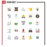 Group of 25 Flat Colors Signs and Symbols for grow whistle programing parade sportsman Editable Vector Design Elements
