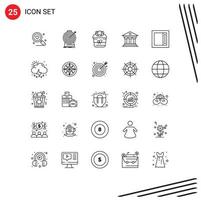 Pack of 25 creative Lines of ireland institution targeting bank flower Editable Vector Design Elements