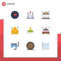 9 Universal Flat Colors Set for Web and Mobile Applications open chat pins arrow economy Editable Vector Design Elements