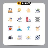 16 Flat Color concept for Websites Mobile and Apps mind chart fingers image living Editable Pack of Creative Vector Design Elements