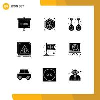 9 Creative Icons Modern Signs and Symbols of server application seed error jewelry Editable Vector Design Elements