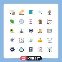 Set of 25 Modern UI Icons Symbols Signs for games search shirt magnify general Editable Vector Design Elements