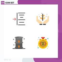 4 Creative Icons Modern Signs and Symbols of indent fuel agriculture give oil Editable Vector Design Elements