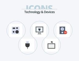 dispositivos plano icono paquete 5 5 icono diseño. dispositivos. televisor. cocinando. Internet. productos vector