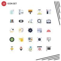 Pack of 25 creative Flat Colors of website computer paint app medical Editable Vector Design Elements