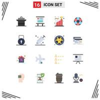 16 Creative Icons Modern Signs and Symbols of soccer ball marketing step goal Editable Pack of Creative Vector Design Elements