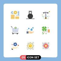 9 Creative Icons Modern Signs and Symbols of soap cleaning lamp shopping cart checkout Editable Vector Design Elements