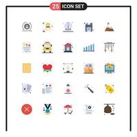 Set of 25 Modern UI Icons Symbols Signs for hardware disk money computer shopping Editable Vector Design Elements