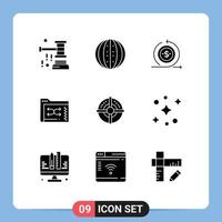 Stock Vector Icon Pack of 9 Line Signs and Symbols for files backup melon return modern Editable Vector Design Elements