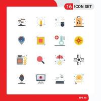 16 Universal Flat Color Signs Symbols of flag australia mouse recycle garbage Editable Pack of Creative Vector Design Elements