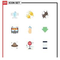 Universal Icon Symbols Group of 9 Modern Flat Colors of four pc chemistry monitor discount Editable Vector Design Elements