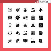 Set of 25 Modern UI Icons Symbols Signs for cursor pacman fortune games pot Editable Vector Design Elements