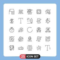 Universal Icon Symbols Group of 25 Modern Lines of medical float business support protection Editable Vector Design Elements