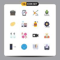 Universal Icon Symbols Group of 16 Modern Flat Colors of food recording biochemistry professional mic Editable Pack of Creative Vector Design Elements