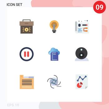 9 Creative Icons Modern Signs and Symbols of user interface idea web designing Editable Vector Design Elements