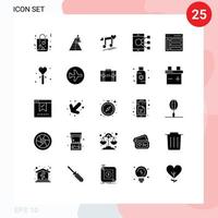 25 Thematic Vector Solid Glyphs and Editable Symbols of phone device launch connect love Editable Vector Design Elements