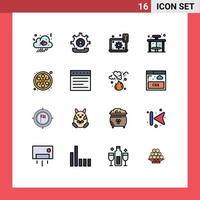 16 Creative Icons Modern Signs and Symbols of stop life process city setting Editable Creative Vector Design Elements