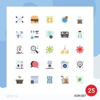 Modern Set of 25 Flat Colors and symbols such as home point grain office business Editable Vector Design Elements