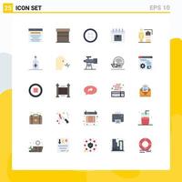 Universal Icon Symbols Group of 25 Modern Flat Colors of product management house delivery user Editable Vector Design Elements