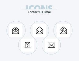 Email Line Icon Pack 5 Icon Design. office. text. mail. text. mail vector