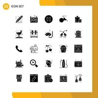 Solid Glyph Pack of 25 Universal Symbols of market bag plan vehicles rickshaw Editable Vector Design Elements