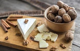 Brie cheese with nuts photo