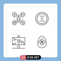 Set of 4 Modern UI Icons Symbols Signs for user previous add circle halloween Editable Vector Design Elements